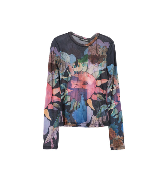 SUPER SLIM LONGSLEEVE SOLAR POWER MARINA PRINT