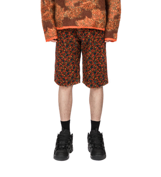 PRINTED CORDUROY SHORTS FOLKSY FLOWERS