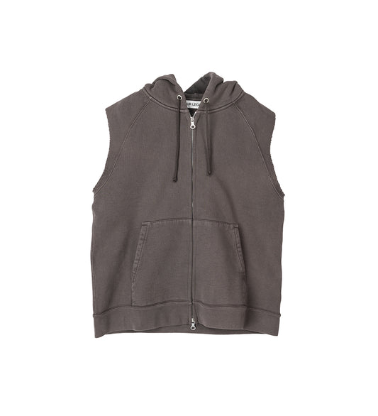 MOTOR HOOD VEST FRENCH SUN FADE HEFTY FLEECE