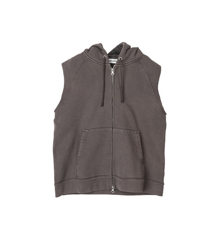MOTOR HOOD VEST FRENCH SUN FADE HEFTY FLEECE