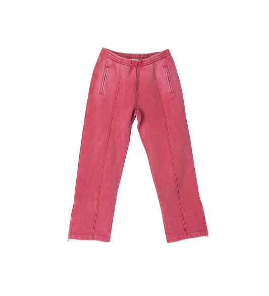 TRACK PANTS RED SUN FADE HEFTY FLEECE