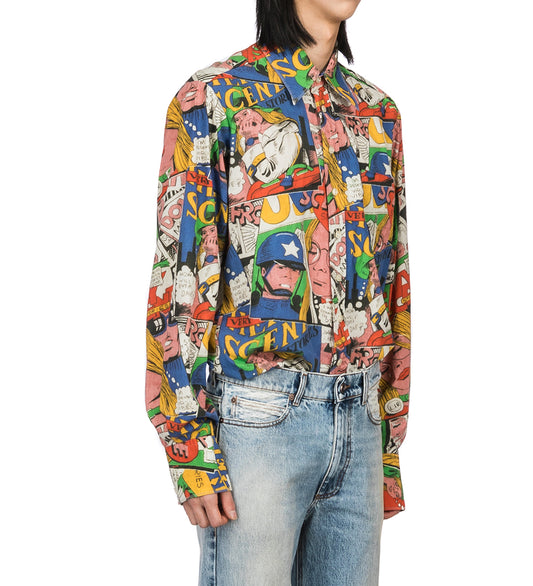 ERL COMIC BOOK PRINTED L/S SHIRT
