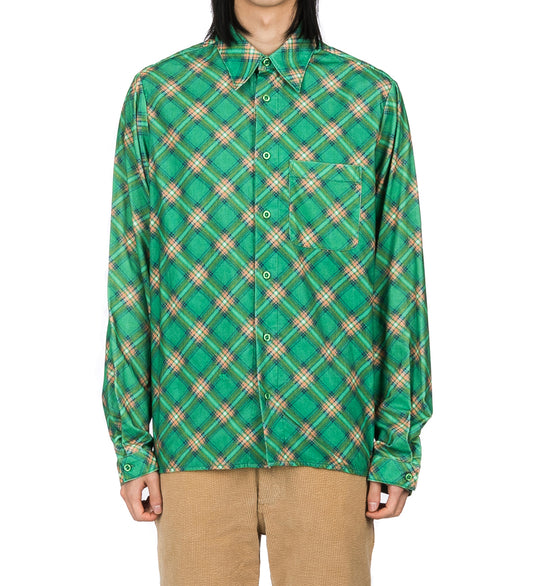 ERL CORDUROY SHIRT GREEN PLAID