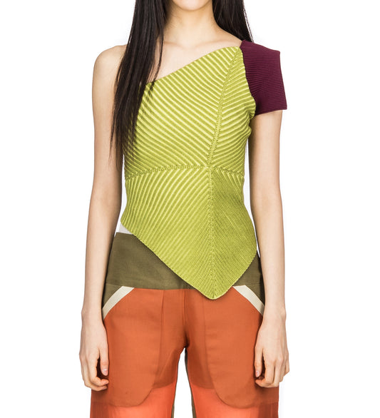 ASYMMETRIC DIAMOND TOP SUNNY LIME