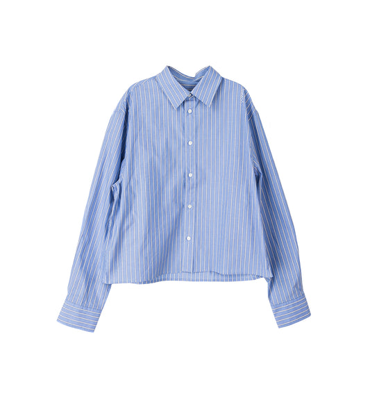 SHOULDER STITCH STRIPE SHIRT BLUE/WHITE