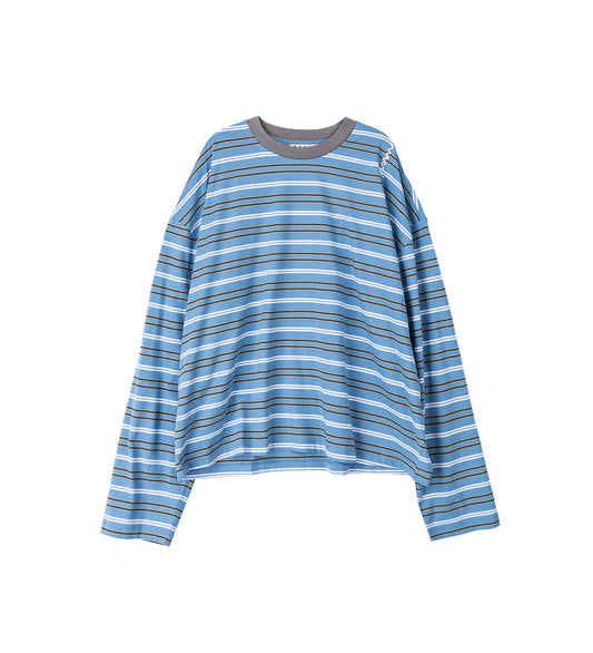 STIPRE CREWNECK LONG SLEEVE BLUE/WHITE/YELLOW