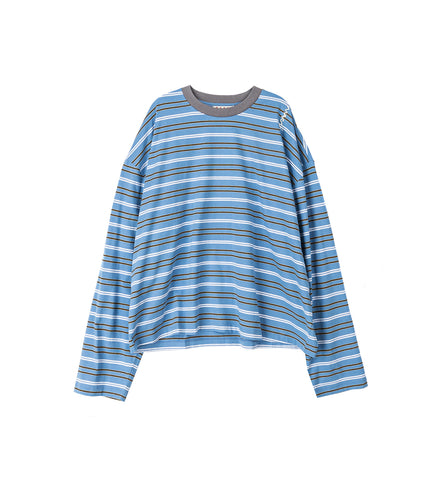 STIPRE CREWNECK LONG SLEEVE BLUE/WHITE/YELLOW