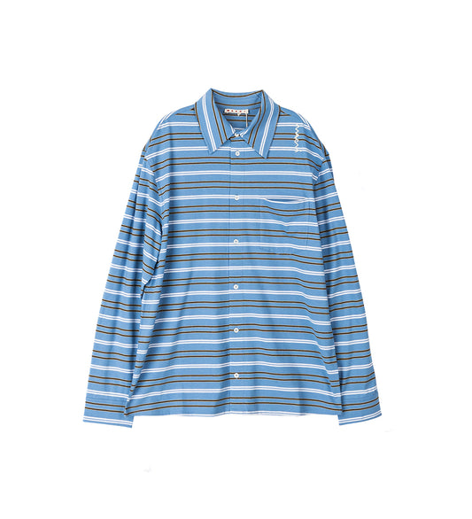POLO NECK SHIRT BLUE/WHITE/YELLOW