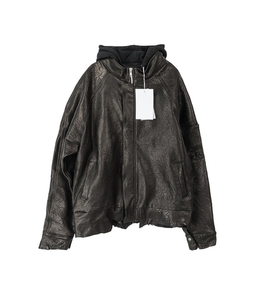 LAKOTA RAW LEATHER JACKET BLACK