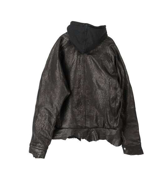LAKOTA RAW LEATHER JACKET BLACK
