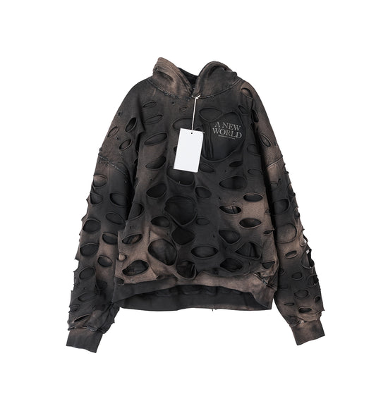 A NEW WORLD HOODIE VINTAGE BLACK