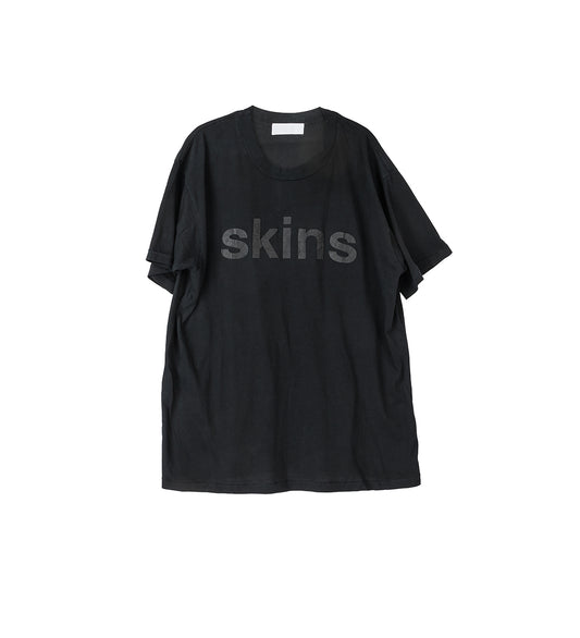 SKINS T-SHIRT WASHED BLACK