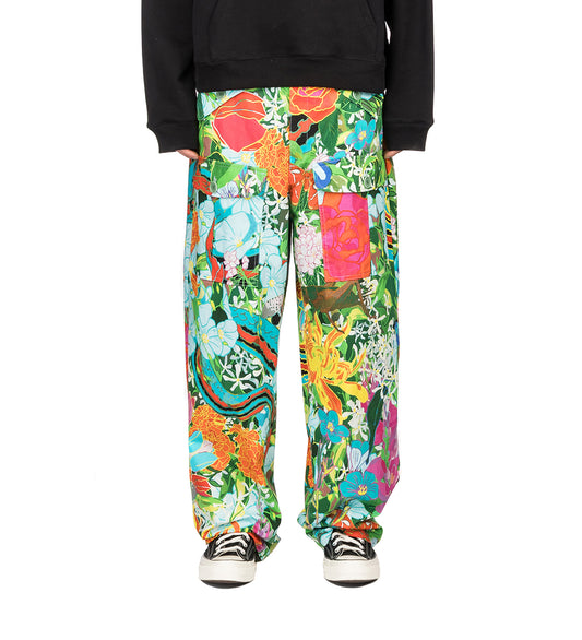 CAMO PRINT CARGO PANTS MULTI