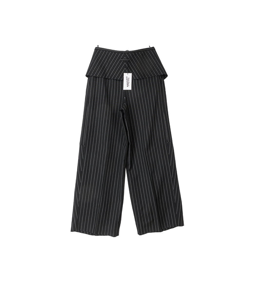 TAILORED PANT WITH REVERSED CORSET DETAIL BLACK/WHITE