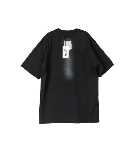 OVERSIZED TEE SHIRT PRINTED "TATTOO" BLACK/OFF WHITE