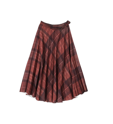 PLEATED SKIRT TARTAN PRINT OMNIAPEGA
