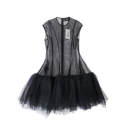SLEEVELESS BALLET TUTU DRESS BLACK