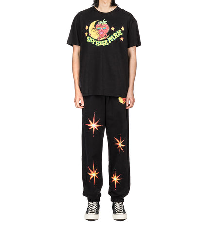 ALLY BO PERENNIALS PRINTED PANTS BLACK