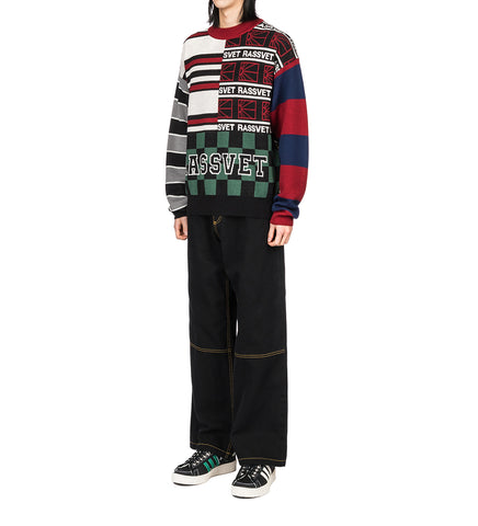 MULTI PANEL CREWNECK JUMPER MULTI