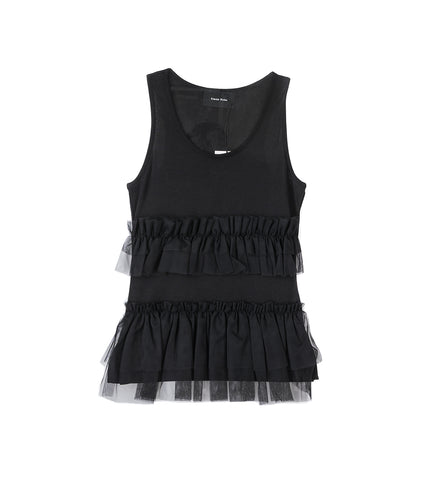 TUTU HEM TANK TOP BLACK