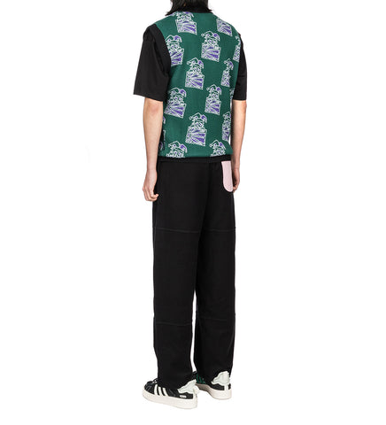 CLOWN SLEEVELESS JUMPER GREEN