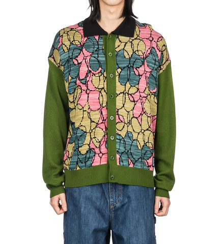 TT DRAWING CARDIGAN GREEN