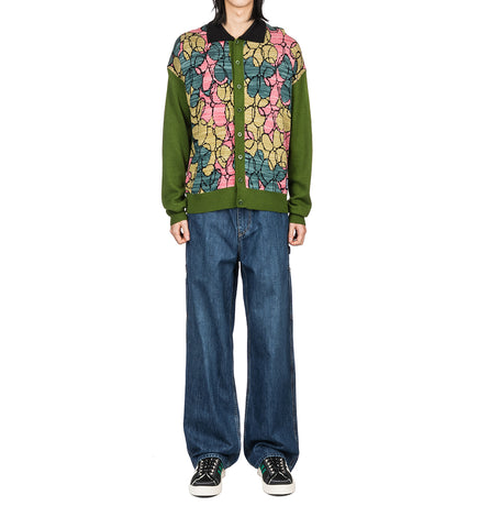 TT DRAWING CARDIGAN GREEN