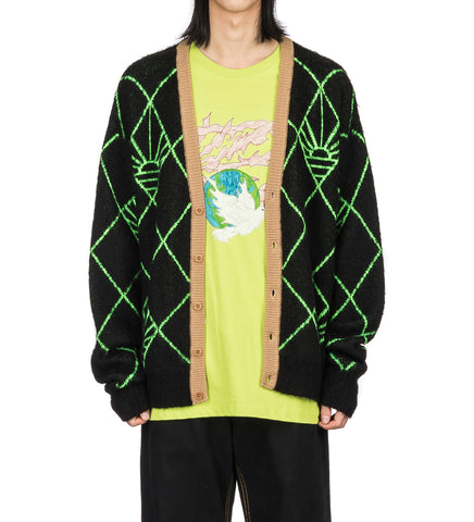 RASSVET LOGO CARDIGAN BLACK