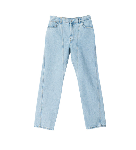 MEN'S STRAIGT LEG DENIM JEANS MEDIUM BLUE