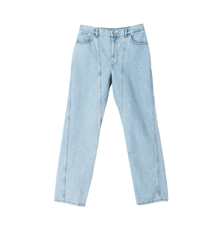 MEN'S STRAIGT LEG DENIM JEANS MEDIUM BLUE