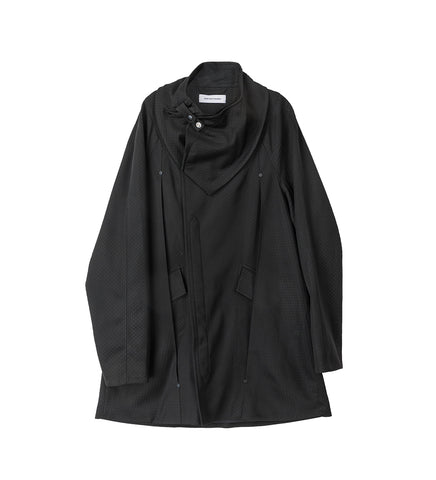 RIADIS PLEATED COAT COAL BLACK
