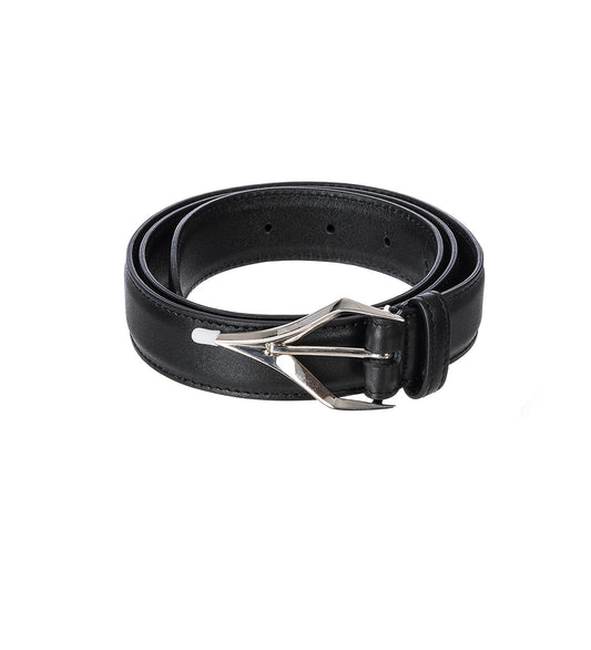SPIKY LEATHER BELIT BLACK