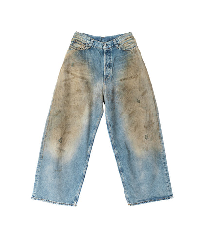 2023M FN BLACK PENICILLIN SUPPER BAGGY FIT JEANS MID BLUE