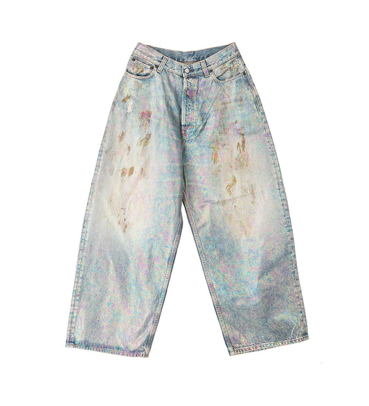 2023 DIRTY HALO SUPER BAGGY FIT JEANS MID BLUE