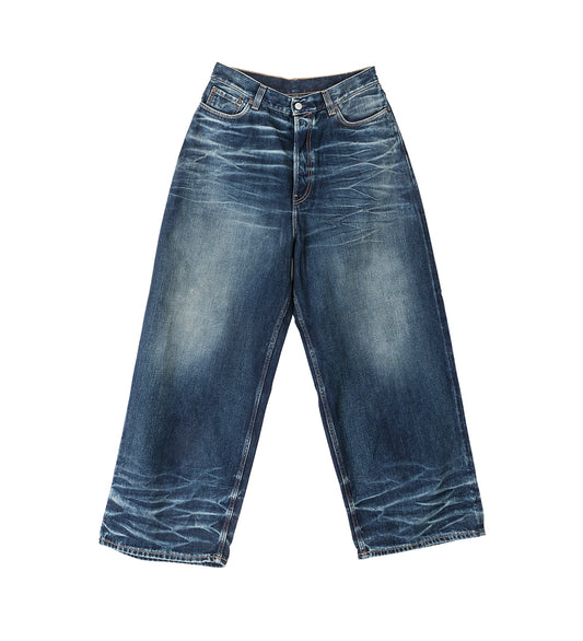 2023M FN BROADWAY SUPER BAGGY JEANS MID BLUE