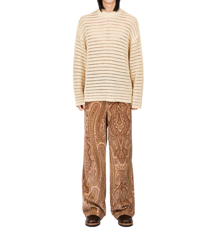 ELTON CROCHET JUMPER ECRU