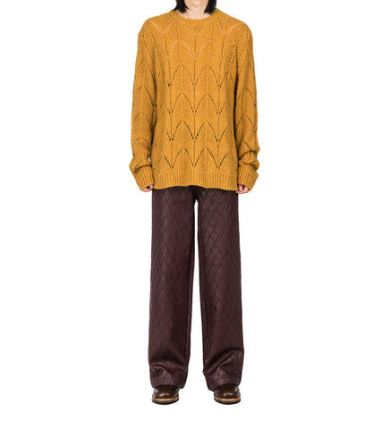 CMMN SWDN ARCHER POINTELLE SWEATHER MUSTARD