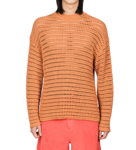 ELTON CROCHET JUMPER DUSTY CLAY
