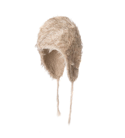 FLUFFY HEADWEAR BEIGE