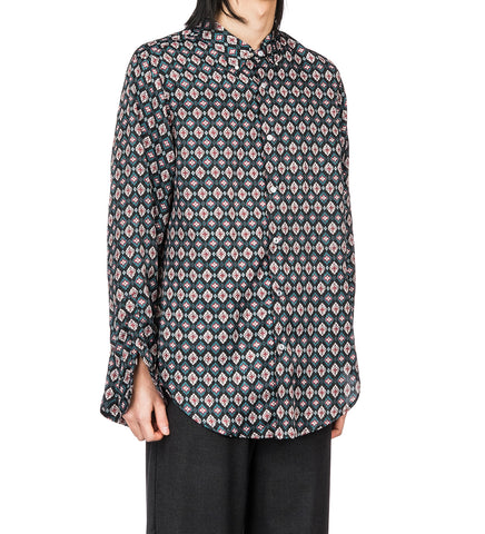 GOODFIGHT FLORES OXFORD SHIRT BLACK FLEUR