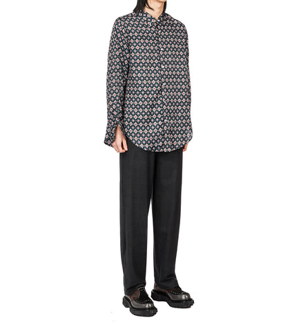 GOODFIGHT FLORES OXFORD SHIRT BLACK FLEUR