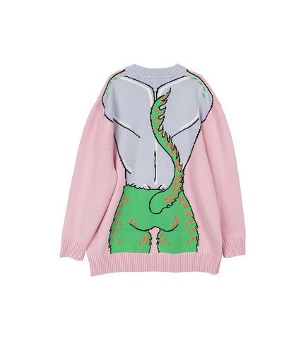 KNITTED SEXY BEASTS JUMPER PINK