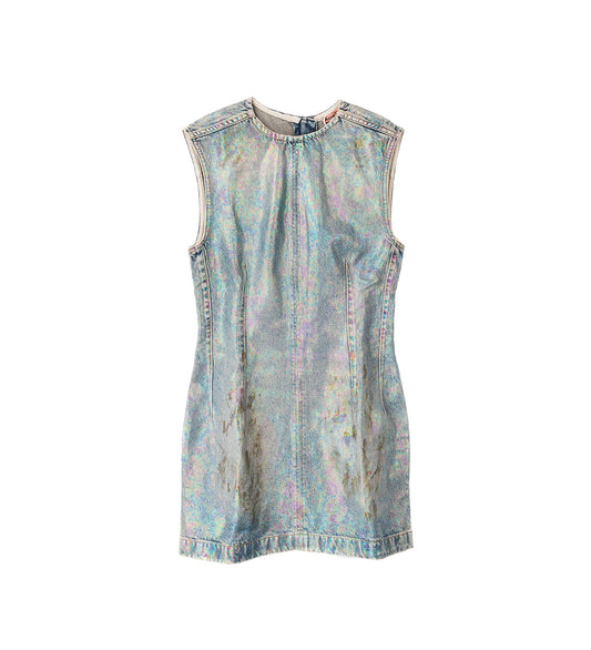 COATING DENIM DRESS MID BLUE