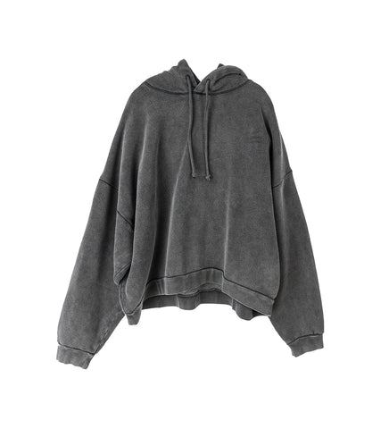 LOGO PATCH HOODIE FADED BLACK