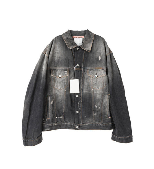 DENIM OVERSIZED FIT JACKET BLACK