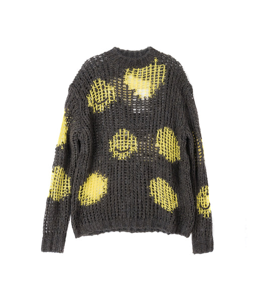 SMILE KNIT YELLOW/GREY