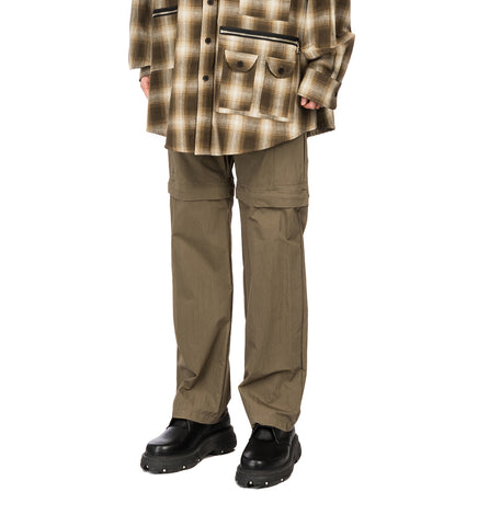 EARTH ZIP CARGO PANTS KHAKI