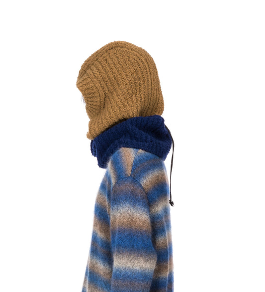 OVERSIZED BALACLAVA CAMEL / BLUE