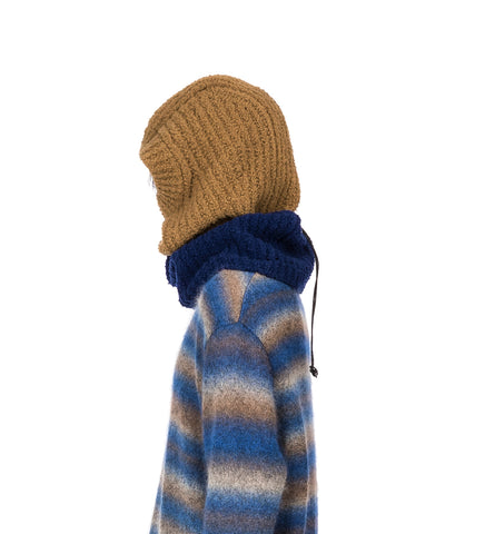 OVERSIZED BALACLAVA CAMEL / BLUE