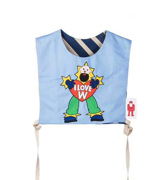 I LOVE W TOP PLACID BLUE